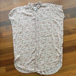 Acacia Swimwear Floral Midi Dress - Brown and White